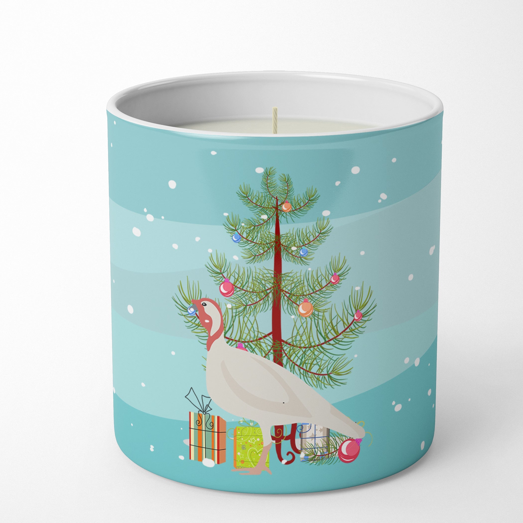 Beltsville Small White Turkey Hen Christmas Decorative Soy Candle Nature Soy Wax Essential Oil Home Decor Ideal for Bedroom Kitchen Bath Office Gift, 10 oz