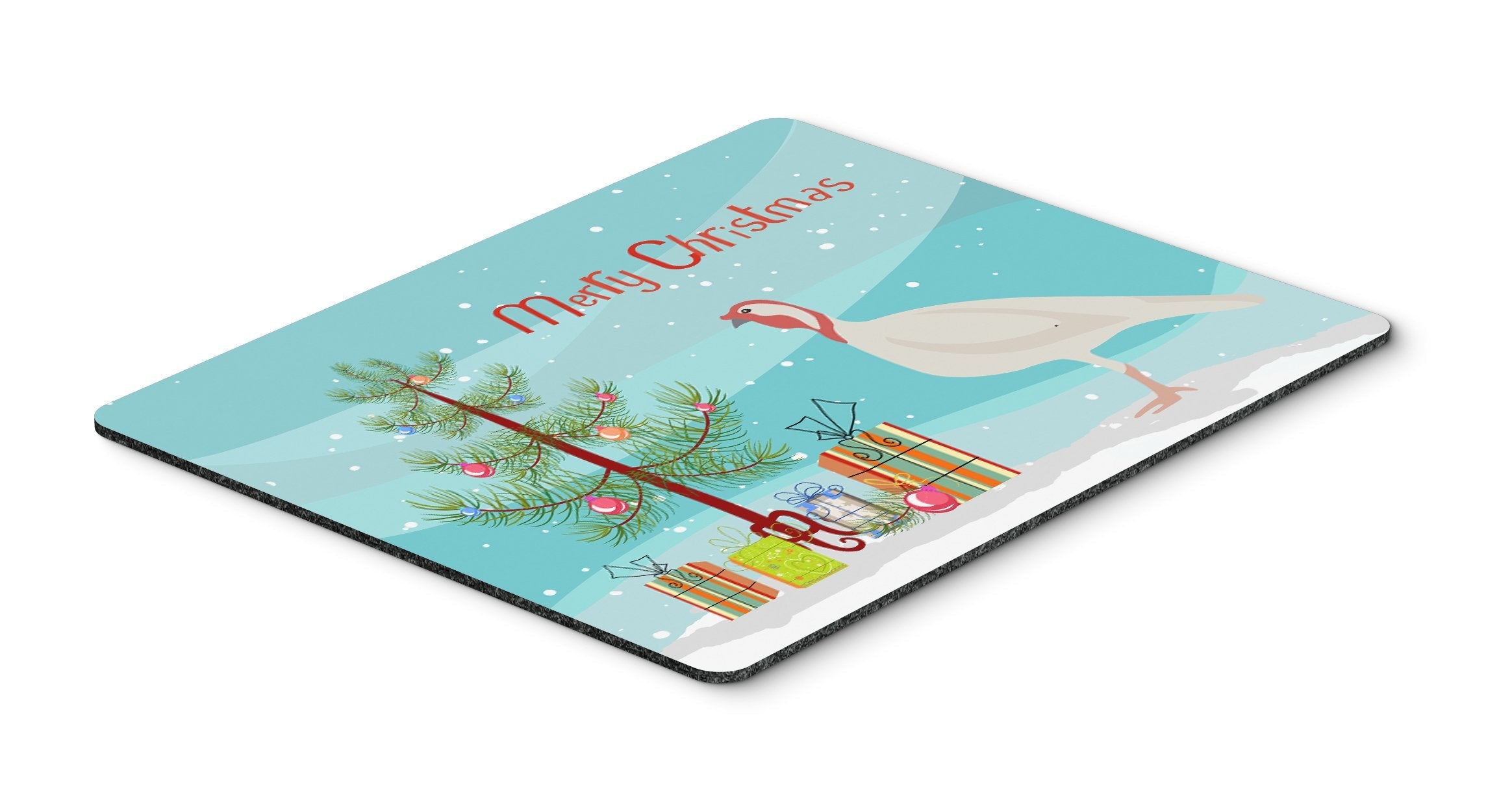 Beltsville Small White Turkey Hen Christmas Mouse Pad, Heat Resistant Trivet Hot Pad , Non Slip Rubber Desk Mat, Kitchen Counter Protector, Home Office Decor Gift