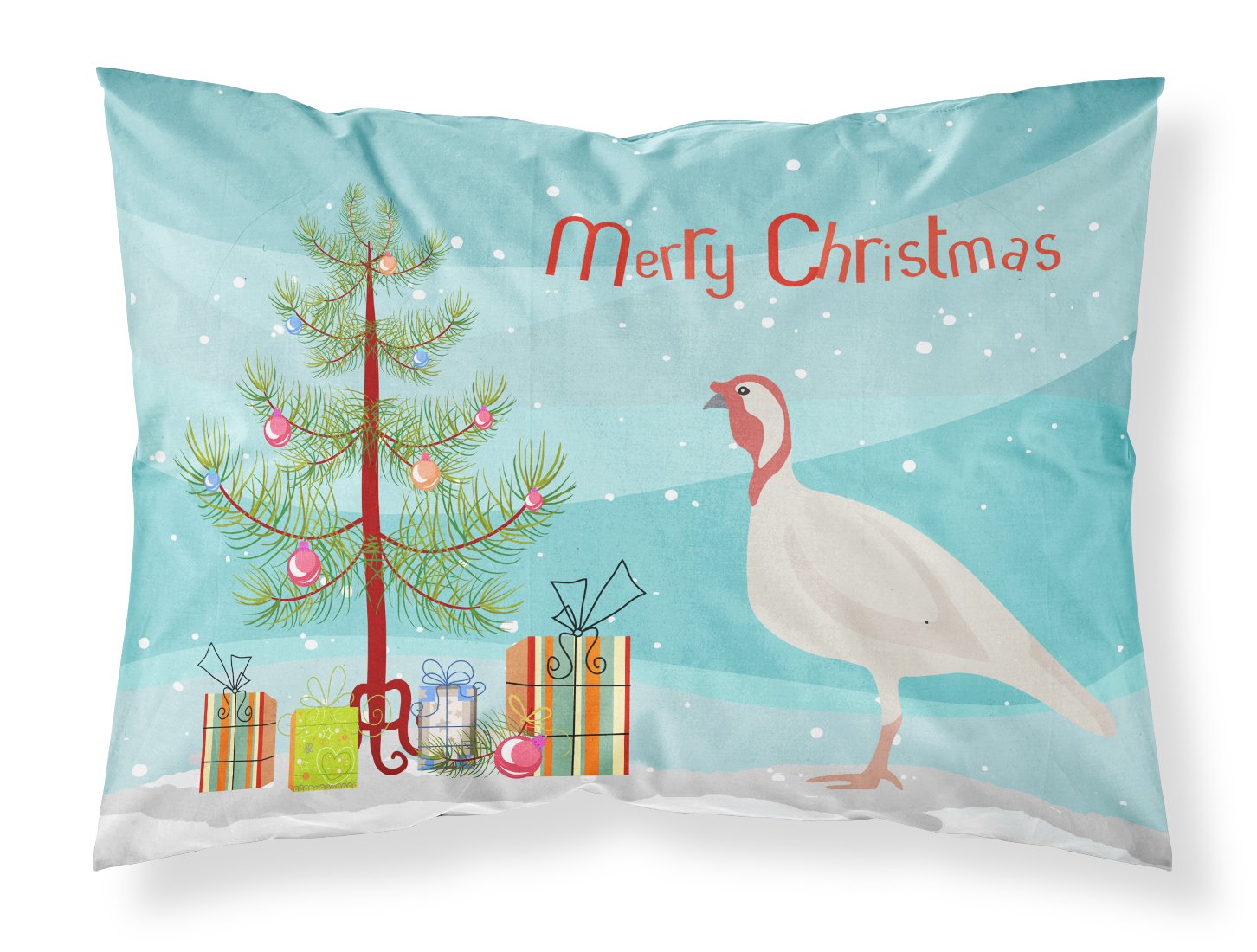 Beltsville Small White Turkey Hen Christmas Standard Pillowcase Lightweight Super Soft Easy Care Decorative Artwork Pillowcase, Standard