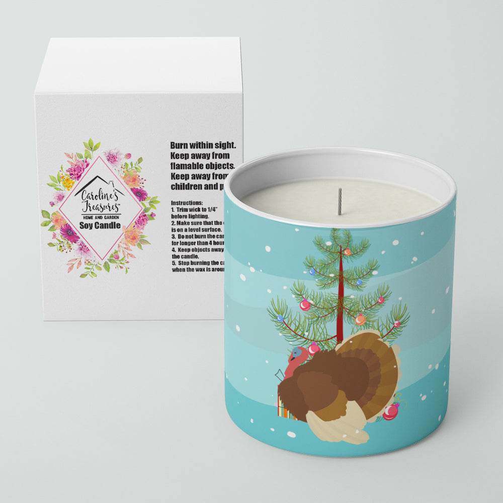 French Turkey Dindon Christmas Decorative Soy Candle Nature Soy Wax Essential Oil Home Decor Ideal for Bedroom Kitchen Bath Office Gift, 10 oz