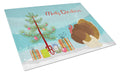 French Turkey Dindon Christmas Cutting Board Tempered Glass Kitchen Cutting Surface, Heat Resistant Chopping, Non-Slip Feet, Food Prep & Serving