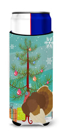 French Turkey Dindon Christmas Slim Can Hugger , Insulated Foam Hugger for 12 oz Slim Cans, Beer Bottles & Water Bottles, Printed in USA