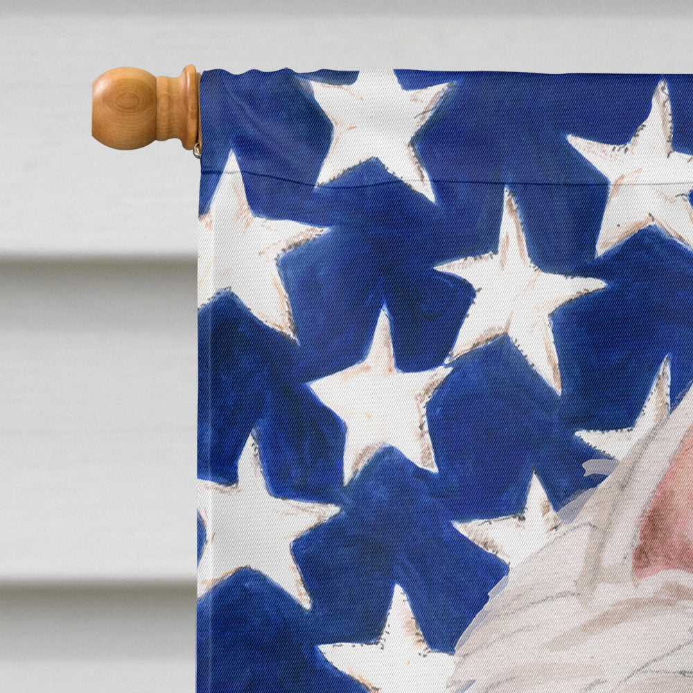 Westie Patriotic House Flag 28x40 Porch Sleeve Pole Decorative Outside Yard Banner Artwork Wall Hanging, Polyester