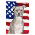 Staffordshire Bull Terrier Patriotic House Flag 28x40 Porch Sleeve Pole Decorative Outside Yard Banner Artwork Wall Hanging, Polyester