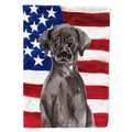 Black Labrador Patriotic House Flag 28x40 Porch Sleeve Pole Decorative Outside Yard Banner Artwork Wall Hanging, Polyester