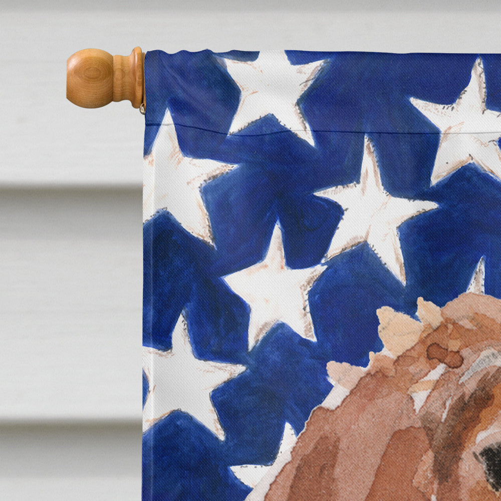 Brittany Spaniel Patriotic House Flag 28x40 Porch Sleeve Pole Decorative Outside Yard Banner Artwork Wall Hanging, Polyester