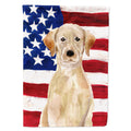 Yellow Labrador Patriotic House Flag 28x40 Porch Sleeve Pole Decorative Outside Yard Banner Artwork Wall Hanging, Polyester