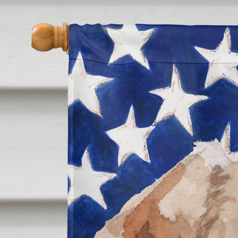 Wire Hair Jack Russell Patriotic House Flag 28x40 Porch Sleeve Pole Decorative Outside Yard Banner Artwork Wall Hanging, Polyester