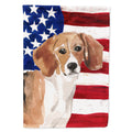 Beagle Patriotic House Flag 28x40 Porch Sleeve Pole Decorative Outside Yard Banner Artwork Wall Hanging, Polyester