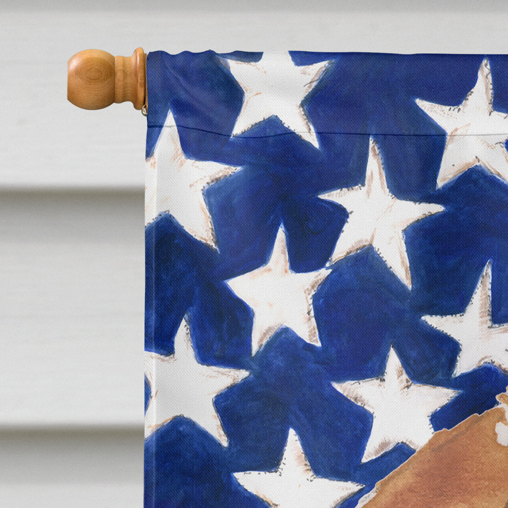Beagle Patriotic House Flag 28x40 Porch Sleeve Pole Decorative Outside Yard Banner Artwork Wall Hanging, Polyester