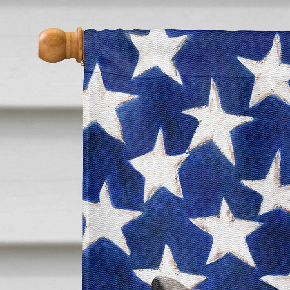 Black and Tan Dachshund Patriotic House Flag 28x40 Porch Sleeve Pole Decorative Outside Yard Banner Artwork Wall Hanging, Polyester