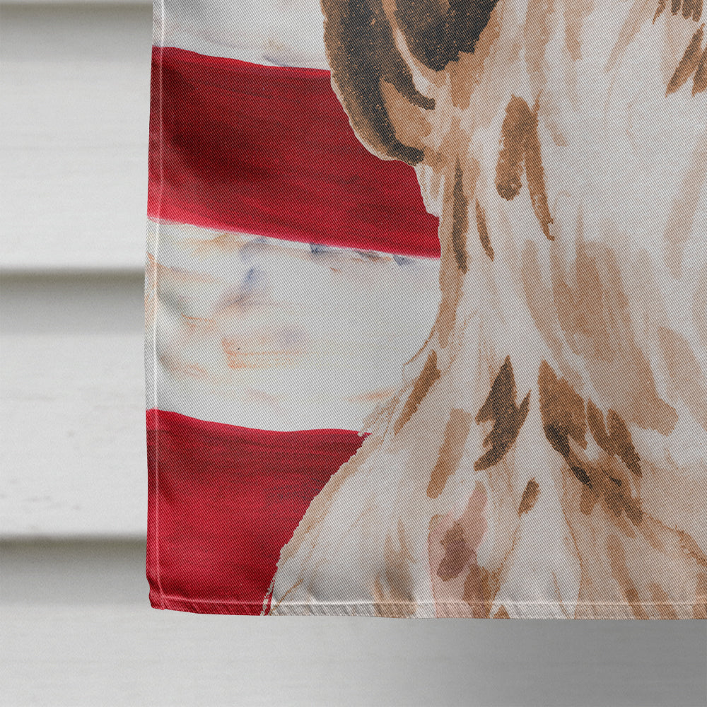 Brown Parti Patriotic House Flag 28x40 Porch Sleeve Pole Decorative Outside Yard Banner Artwork Wall Hanging, Polyester