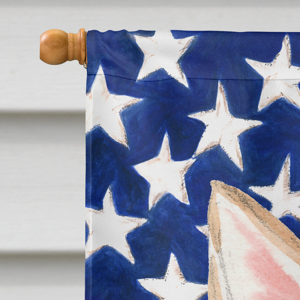 Corgi Patriotic House Flag 28x40 Porch Sleeve Pole Decorative Outside Yard Banner Artwork Wall Hanging, Polyester
