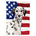 Dalmatian Patriotic House Flag 28x40 Porch Sleeve Pole Decorative Outside Yard Banner Artwork Wall Hanging, Polyester