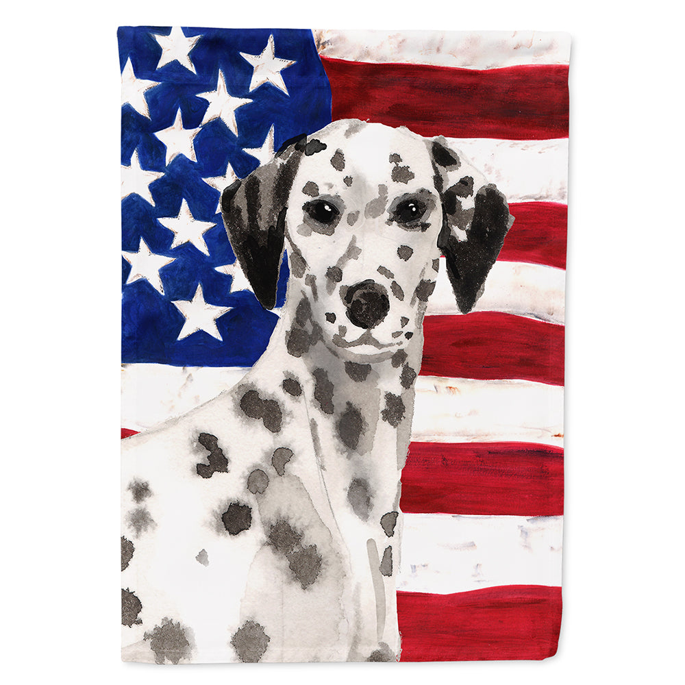 Dalmatian Patriotic House Flag 28x40 Porch Sleeve Pole Decorative Outside Yard Banner Artwork Wall Hanging, Polyester