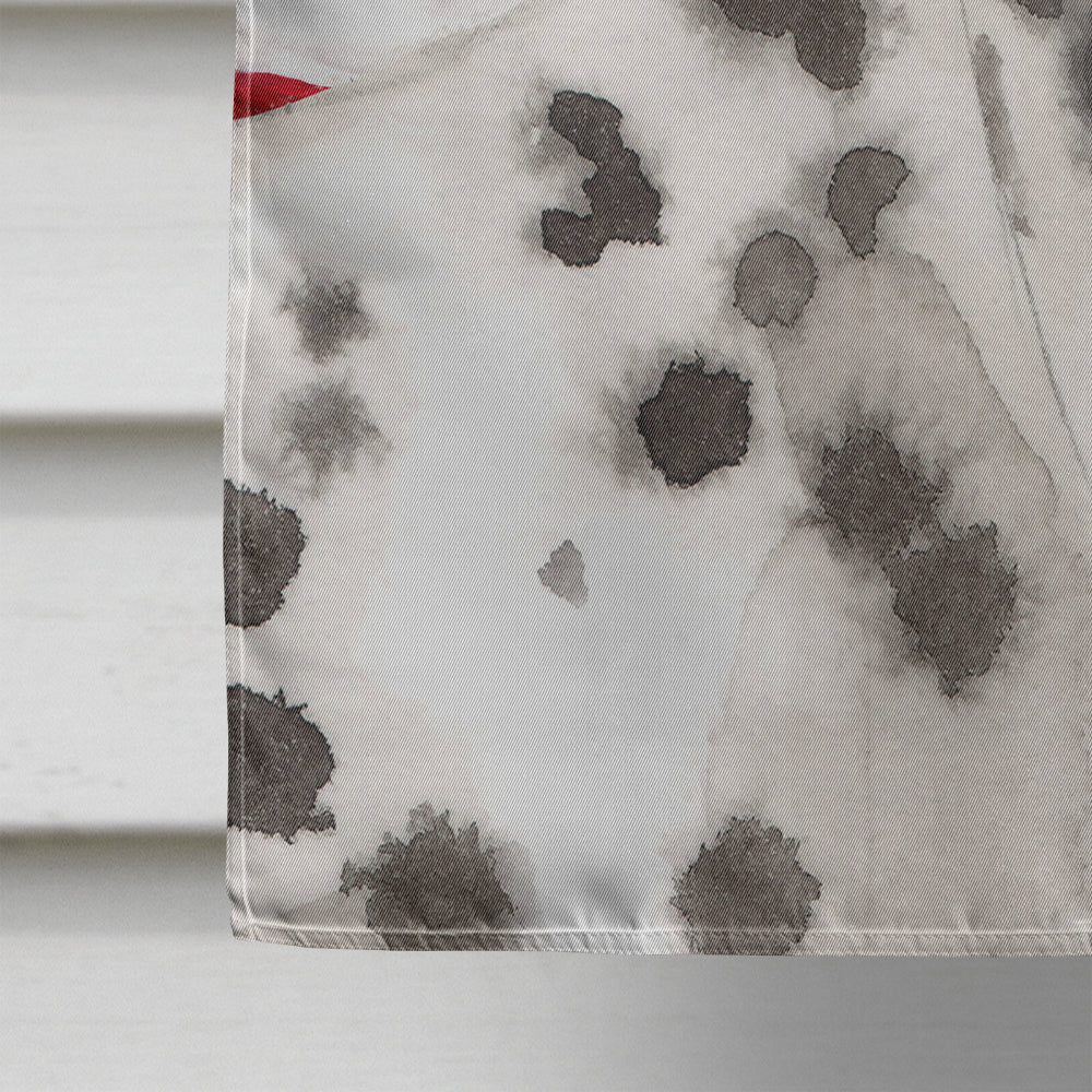 Dalmatian Patriotic House Flag 28x40 Porch Sleeve Pole Decorative Outside Yard Banner Artwork Wall Hanging, Polyester