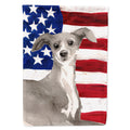 Italian Greyhound Patriotic House Flag 28x40 Porch Sleeve Pole Decorative Outside Yard Banner Artwork Wall Hanging, Polyester