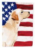 Yellow Labrador #2 Patriotic House Flag 28x40 Porch Sleeve Pole Decorative Outside Yard Banner Artwork Wall Hanging, Polyester