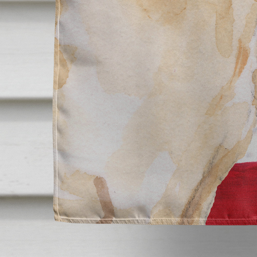 Yellow Labrador #2 Patriotic House Flag 28x40 Porch Sleeve Pole Decorative Outside Yard Banner Artwork Wall Hanging, Polyester