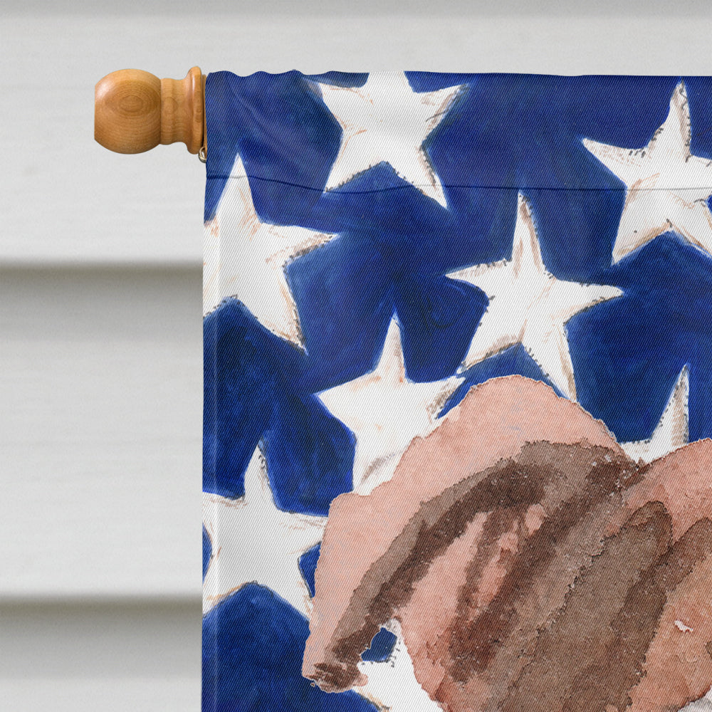Red Staffie Bull Terrier Patriotic House Flag 28x40 Porch Sleeve Pole Decorative Outside Yard Banner Artwork Wall Hanging, Polyester