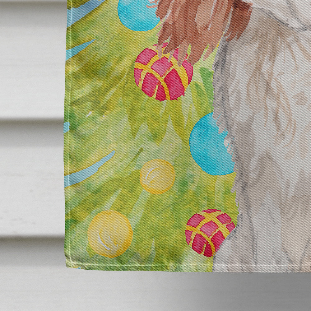Blenheim Cavalier Spaniel Christmas House Flag 28x40 Porch Sleeve Pole Decorative Outside Yard Banner Artwork Wall Hanging, Polyester