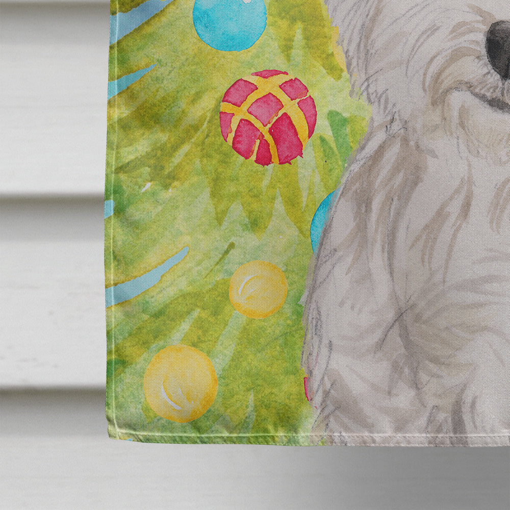 Westie Christmas House Flag 28x40 Porch Sleeve Pole Decorative Outside Yard Banner Artwork Wall Hanging, Polyester