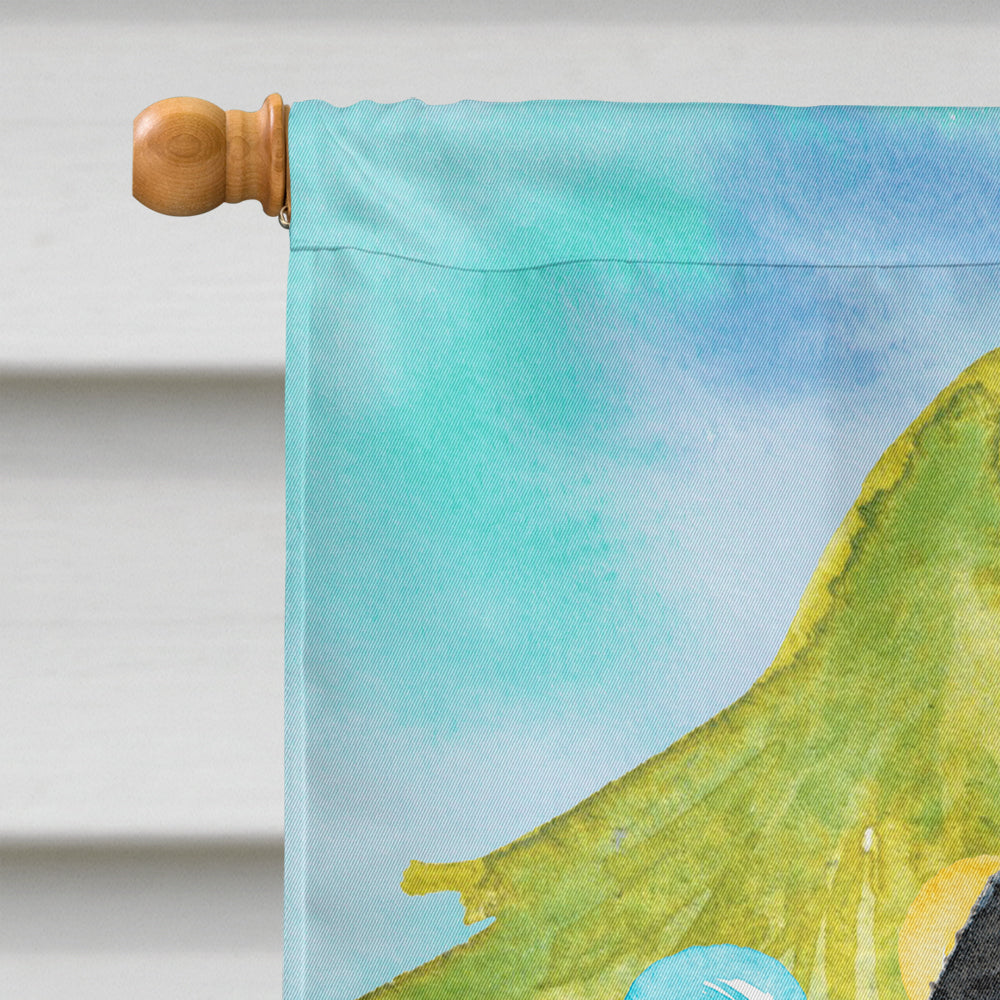 Australian Shepherd Christmas House Flag 28x40 Porch Sleeve Pole Decorative Outside Yard Banner Artwork Wall Hanging, Polyester