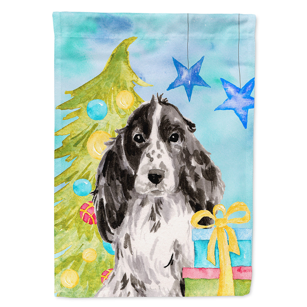 Black Parti Christmas House Flag 28x40 Porch Sleeve Pole Decorative Outside Yard Banner Artwork Wall Hanging, Polyester