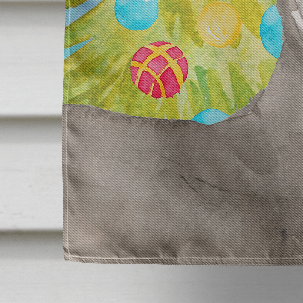Italian Greyhound Christmas House Flag 28x40 Porch Sleeve Pole Decorative Outside Yard Banner Artwork Wall Hanging, Polyester