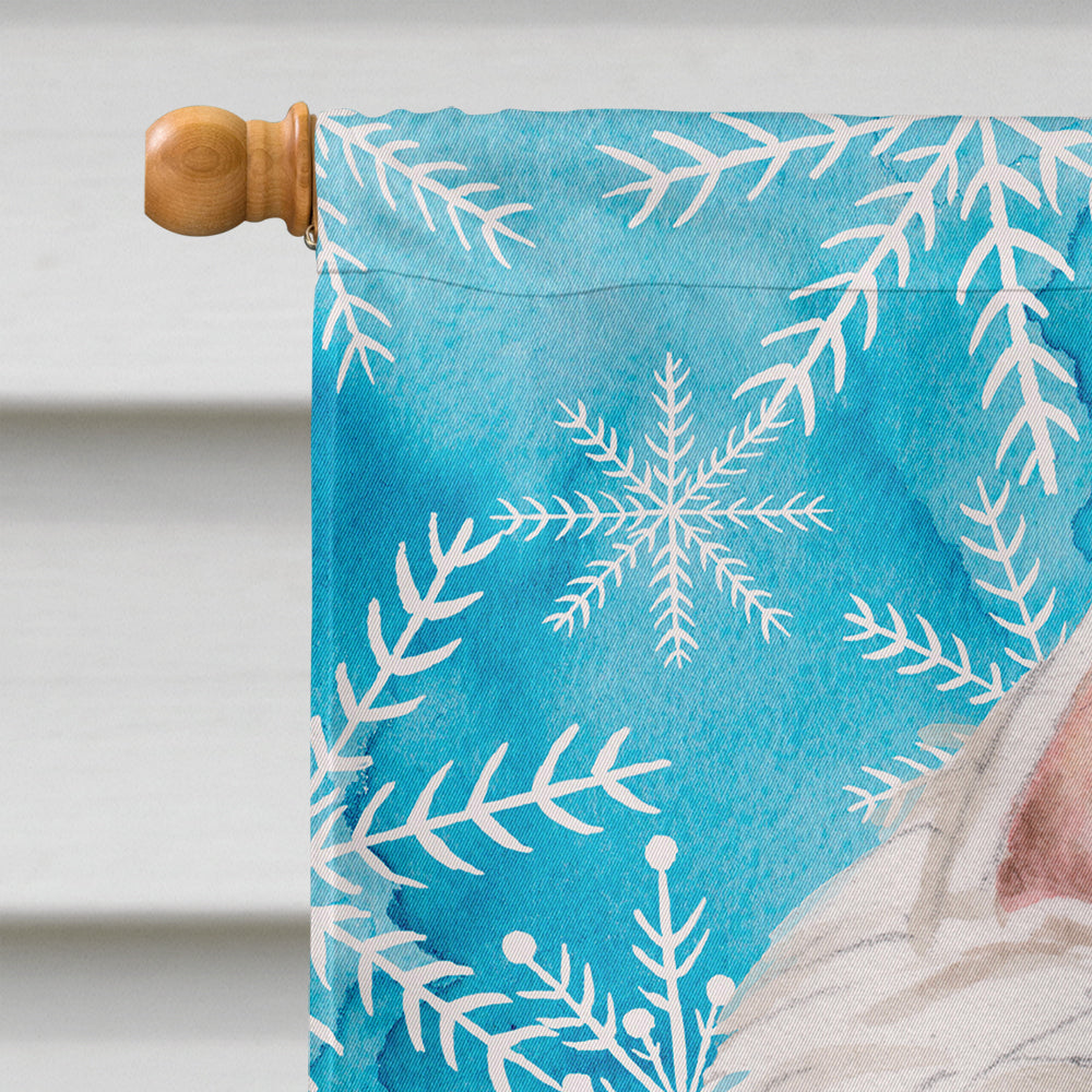 Westie Winter House Flag 28x40 Porch Sleeve Pole Decorative Outside Yard Banner Artwork Wall Hanging, Polyester