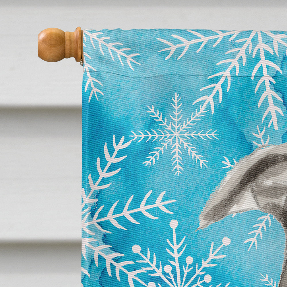 Staffordshire Bull Terrier Winter House Flag 28x40 Porch Sleeve Pole Decorative Outside Yard Banner Artwork Wall Hanging, Polyester