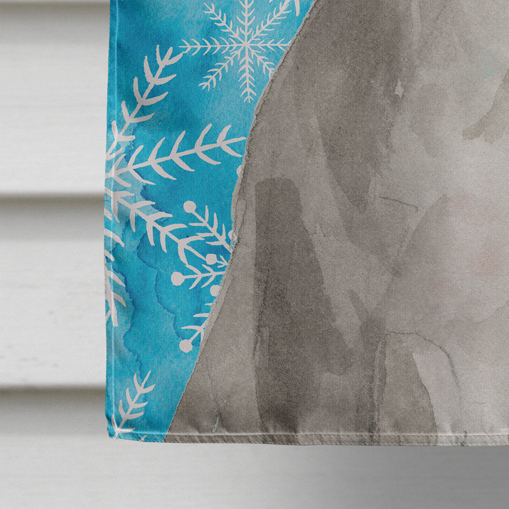Staffordshire Bull Terrier Winter House Flag 28x40 Porch Sleeve Pole Decorative Outside Yard Banner Artwork Wall Hanging, Polyester