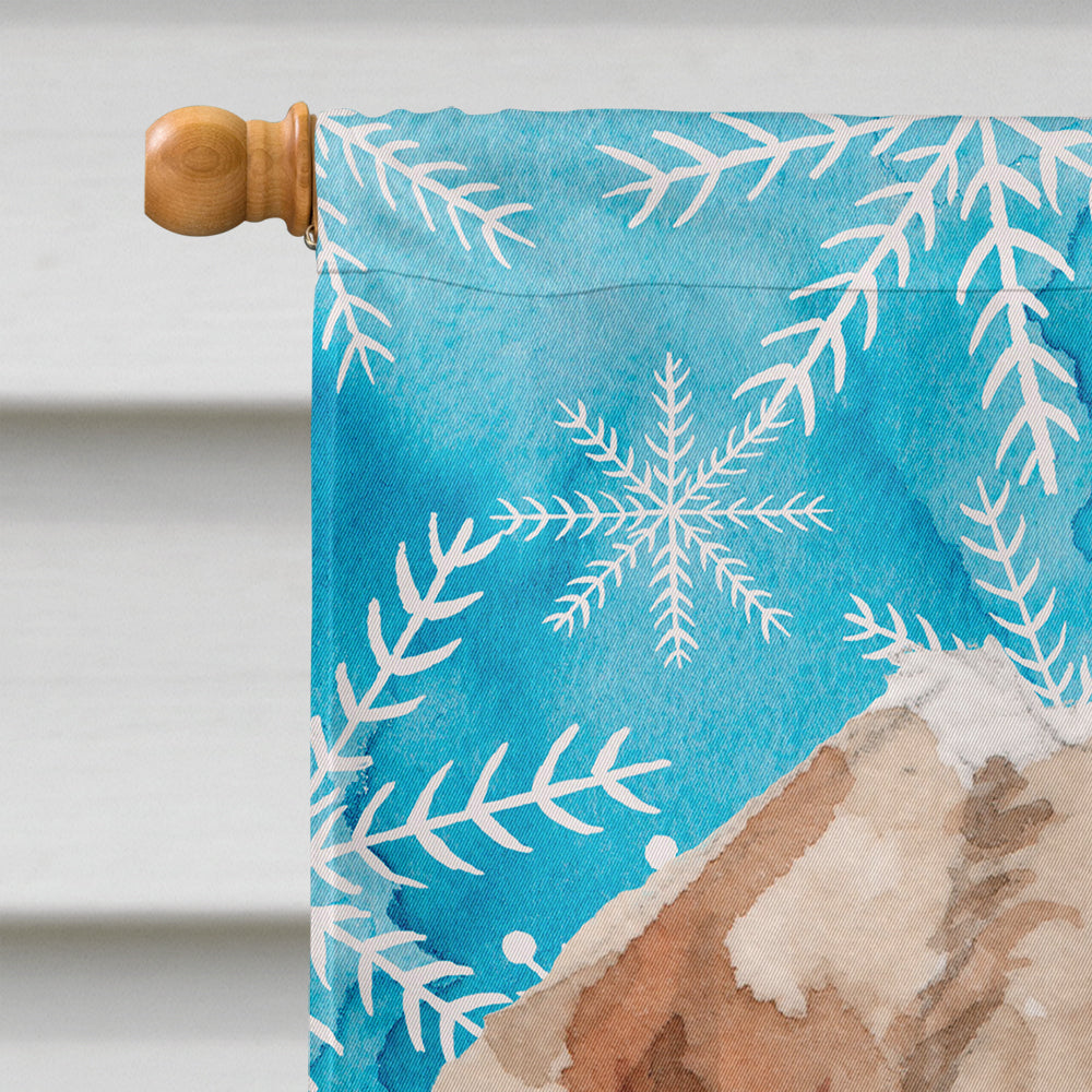 Wire Hair Jack Russell Winter House Flag 28x40 Porch Sleeve Pole Decorative Outside Yard Banner Artwork Wall Hanging, Polyester