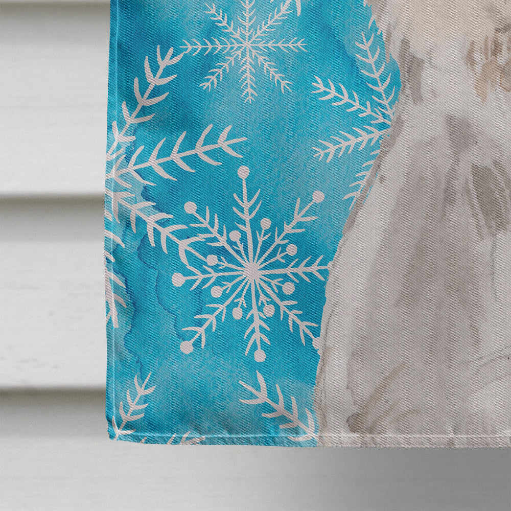 Wire Hair Jack Russell Winter House Flag 28x40 Porch Sleeve Pole Decorative Outside Yard Banner Artwork Wall Hanging, Polyester