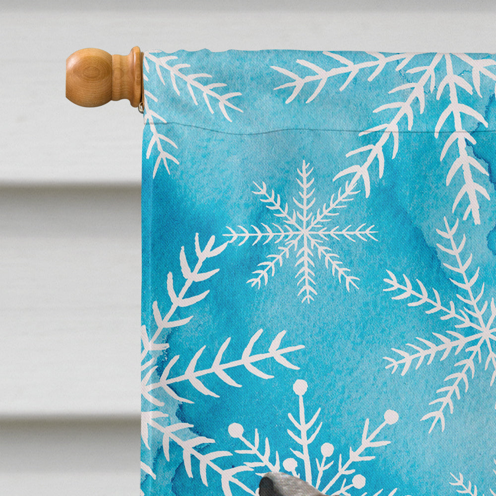Black and Tan Dachshund Winter House Flag 28x40 Porch Sleeve Pole Decorative Outside Yard Banner Artwork Wall Hanging, Polyester