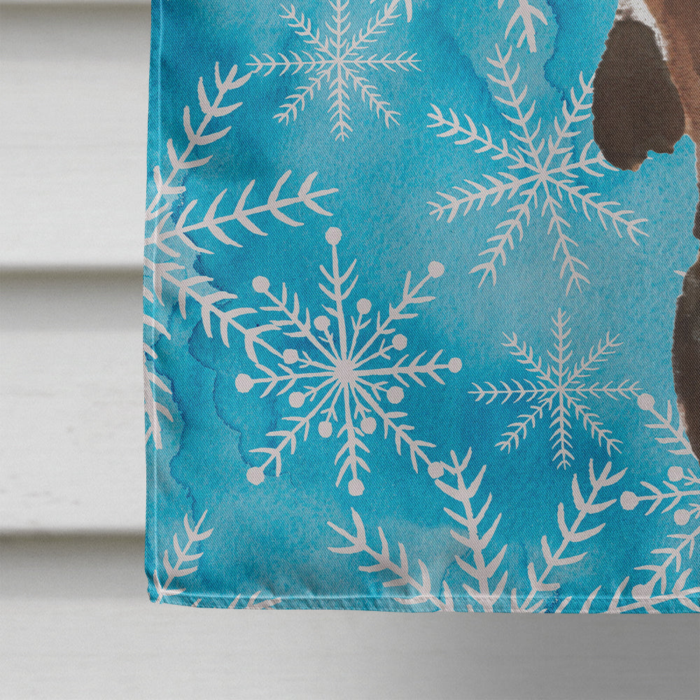 Black and Tan Dachshund Winter House Flag 28x40 Porch Sleeve Pole Decorative Outside Yard Banner Artwork Wall Hanging, Polyester
