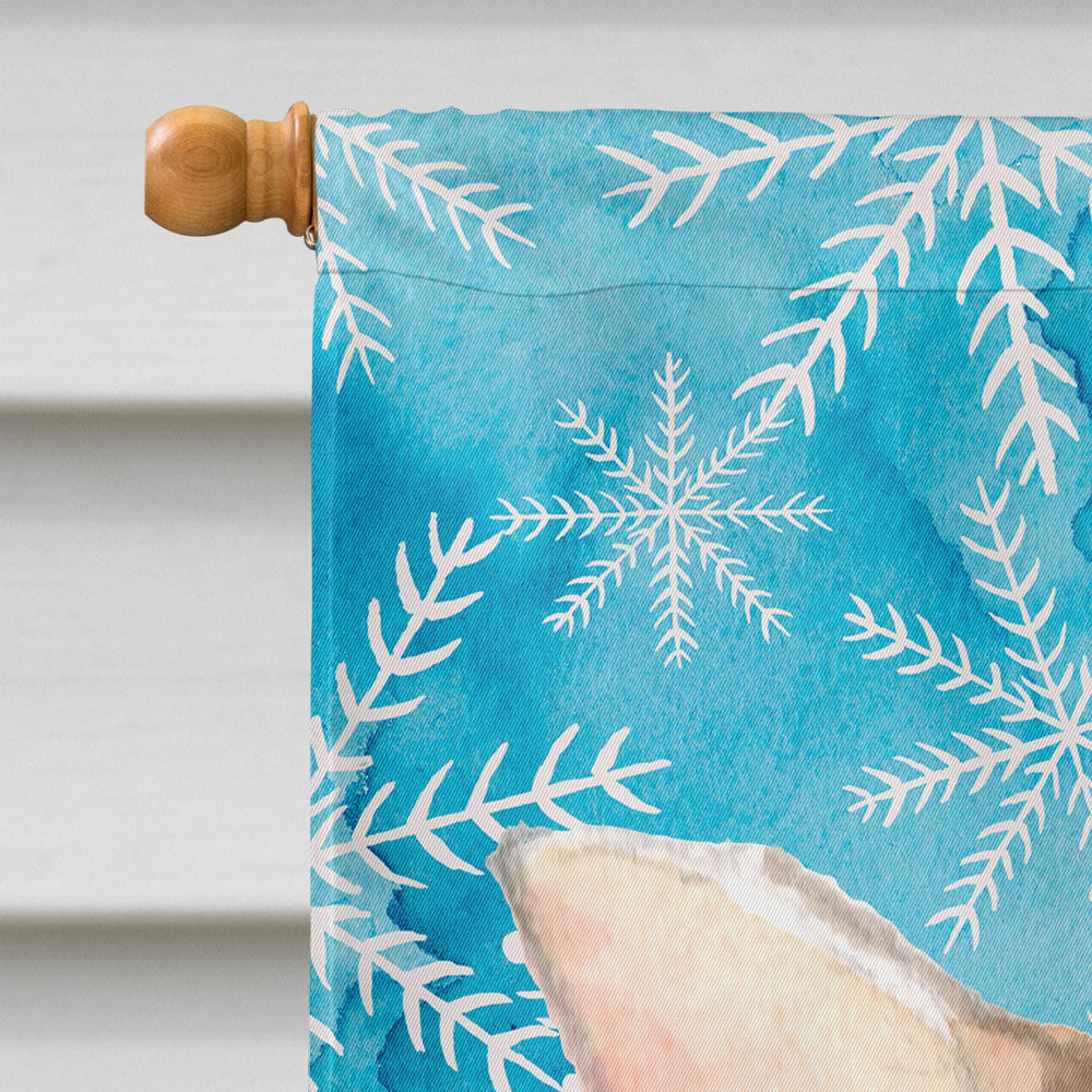 Chihuahua Winter House Flag 28x40 Porch Sleeve Pole Decorative Outside Yard Banner Artwork Wall Hanging, Polyester