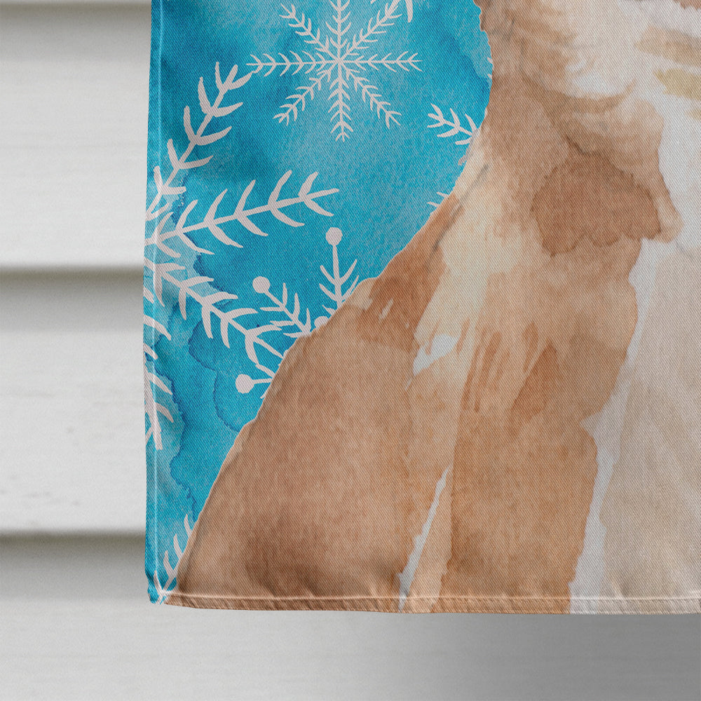 Chihuahua Winter House Flag 28x40 Porch Sleeve Pole Decorative Outside Yard Banner Artwork Wall Hanging, Polyester