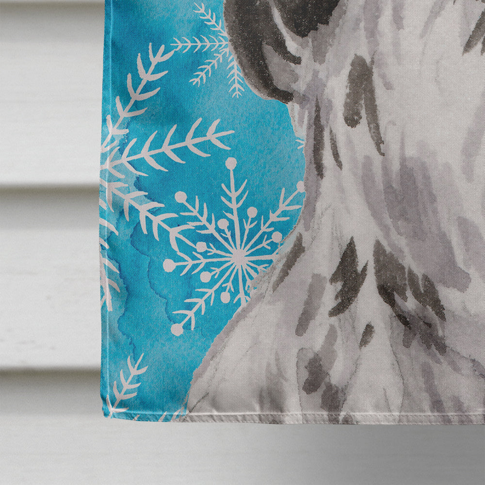 Black Parti Winter House Flag 28x40 Porch Sleeve Pole Decorative Outside Yard Banner Artwork Wall Hanging, Polyester