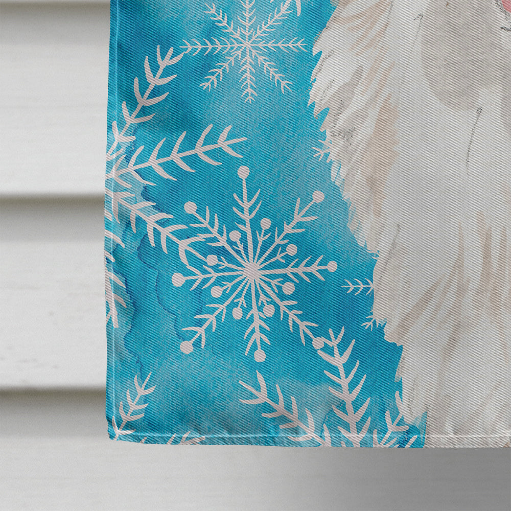 Corgi Winter House Flag 28x40 Porch Sleeve Pole Decorative Outside Yard Banner Artwork Wall Hanging, Polyester