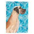 Fawn Natural Great Dane Winter House Flag 28x40 Porch Sleeve Pole Decorative Outside Yard Banner Artwork Wall Hanging, Polyester