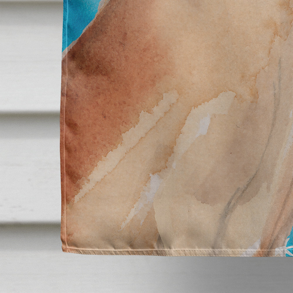 Fawn Natural Great Dane Winter House Flag 28x40 Porch Sleeve Pole Decorative Outside Yard Banner Artwork Wall Hanging, Polyester