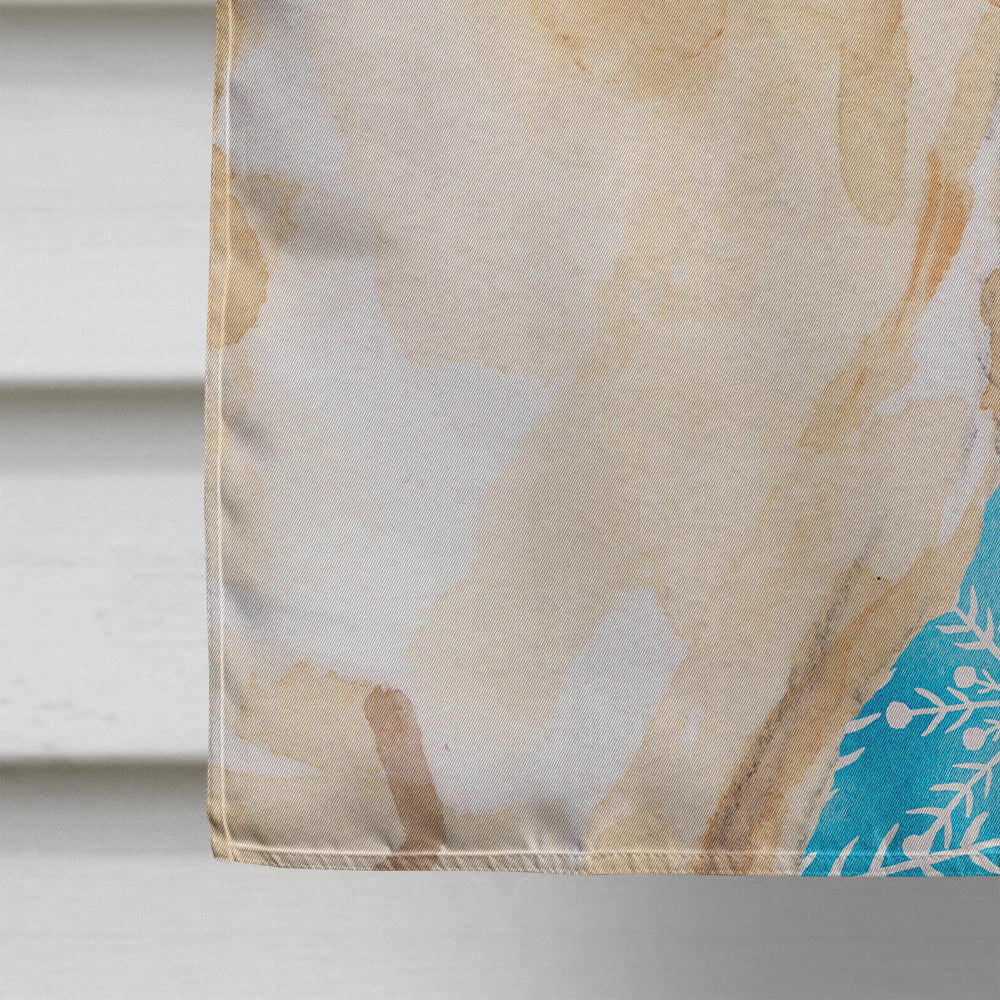 Yellow Labrador #2 Winter House Flag 28x40 Porch Sleeve Pole Decorative Outside Yard Banner Artwork Wall Hanging, Polyester