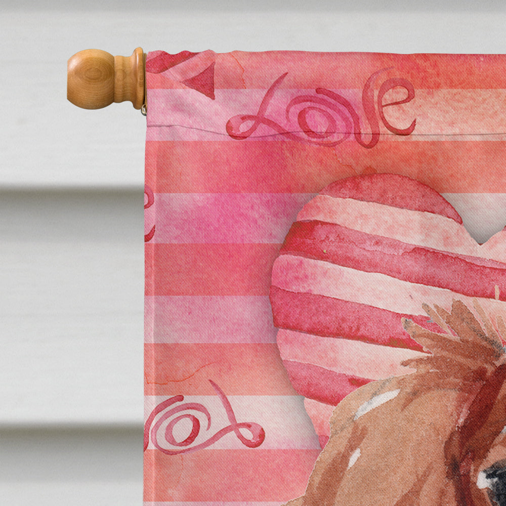 Blenheim Cavalier Spaniel Love House Flag 28x40 Porch Sleeve Pole Decorative Outside Yard Banner Artwork Wall Hanging, Polyester