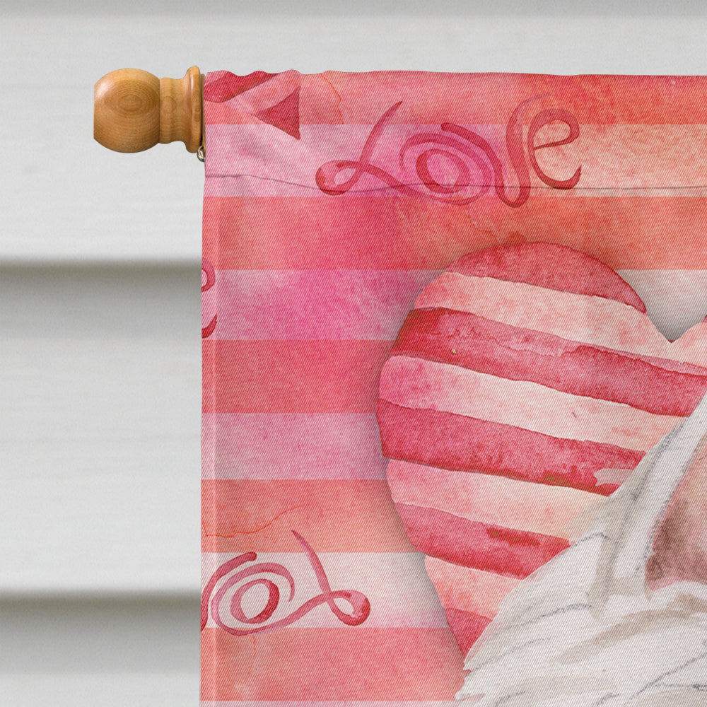 Westie Love House Flag 28x40 Porch Sleeve Pole Decorative Outside Yard Banner Artwork Wall Hanging, Polyester