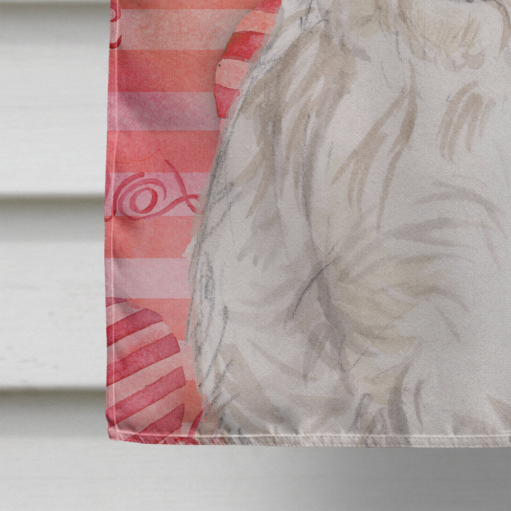 Westie Love House Flag 28x40 Porch Sleeve Pole Decorative Outside Yard Banner Artwork Wall Hanging, Polyester