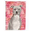 Staffordshire Bull Terrier Love House Flag 28x40 Porch Sleeve Pole Decorative Outside Yard Banner Artwork Wall Hanging, Polyester