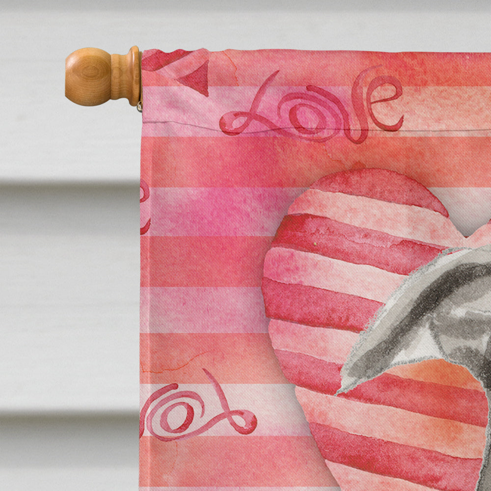 Staffordshire Bull Terrier Love House Flag 28x40 Porch Sleeve Pole Decorative Outside Yard Banner Artwork Wall Hanging, Polyester