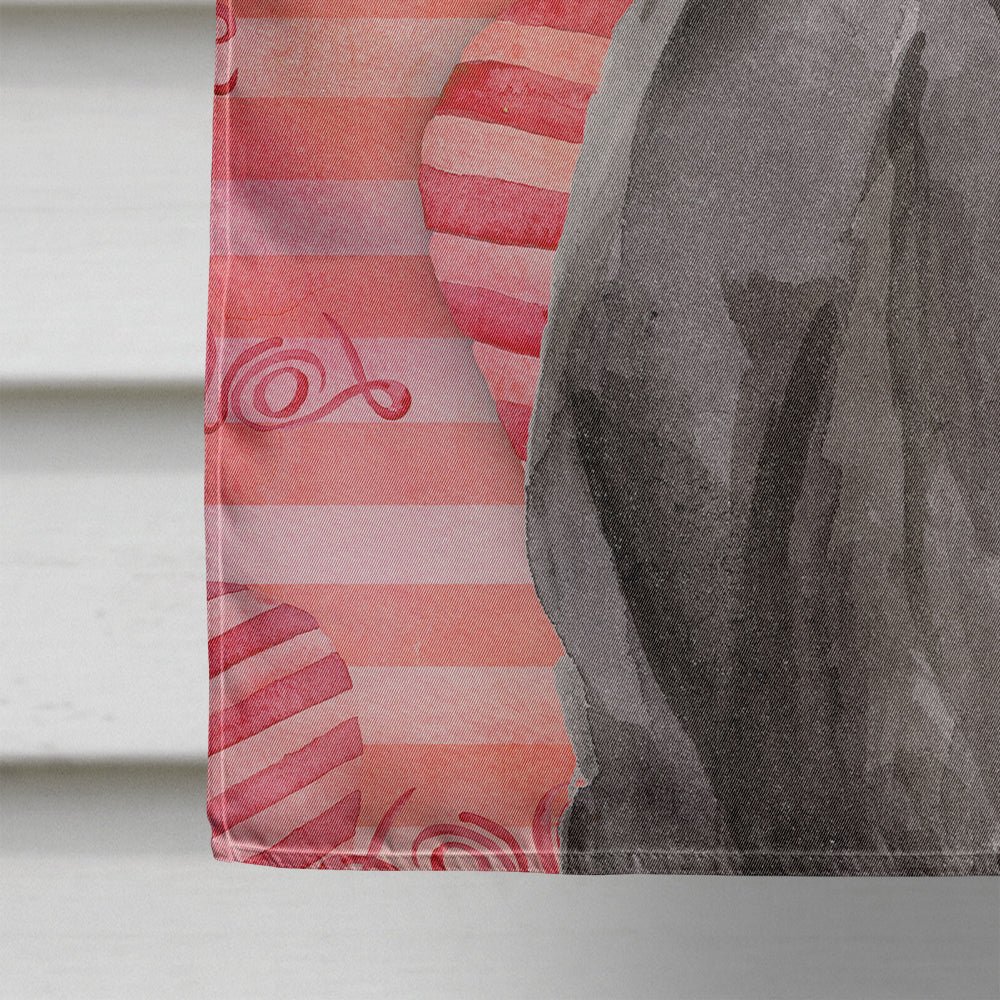 Black Labrador Love House Flag 28x40 Porch Sleeve Pole Decorative Outside Yard Banner Artwork Wall Hanging, Polyester