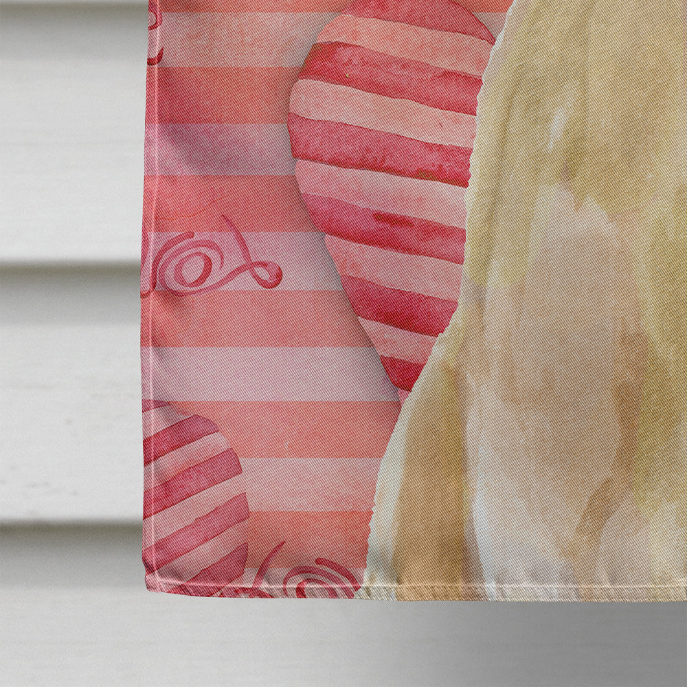 Yellow Labrador Love House Flag 28x40 Porch Sleeve Pole Decorative Outside Yard Banner Artwork Wall Hanging, Polyester